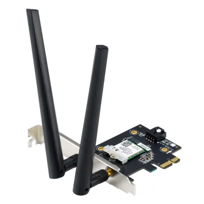 ASUS PCE-AXE5400 WiFi 6E Bluetooth 5.2 Adapter AXE5400 Triband, PCI Express, 2x Externe Antenne