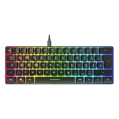 Speedlink LETOS RGB 60% Gaming Keyboard, schwarz - DE layout