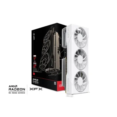 XFX Swift Radeon RX 9070 GRE White Triple Fan Gaming Edition Grafikkarte - 12GB GDDR6, HDMI, 3x DP