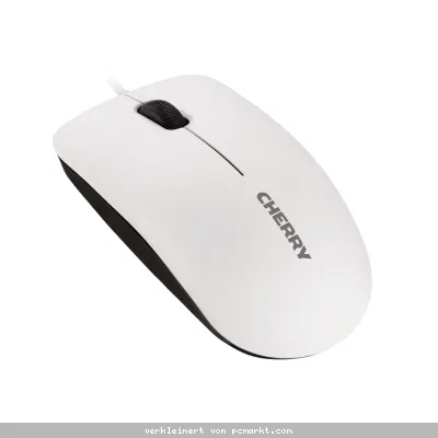 CHERRY MC 1000 kabelgebundene Maus, Infrarot Sensor, USB, 3 Tasten, 1.200 dpi, weiß/grau