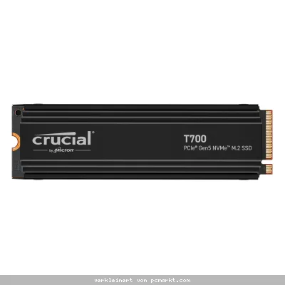 Crucial T700 SSD mit Kühlkörper 2TB M.2 PCIe Gen5 NVMe Internes Solid-State-Module