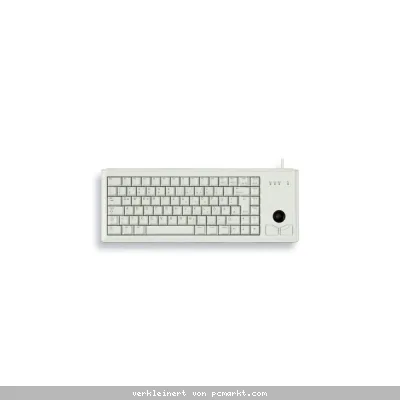 CHERRY G84-4400 Compact-Keyboard Ultraflache Kompakttastatur mit integriertem Trackball, Kabelgebunden, PS/2-Anschluss