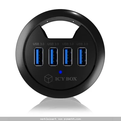 ICY BOX IB-HUB1403 USB 3.0 Tisch-Hub mit 4 Ports