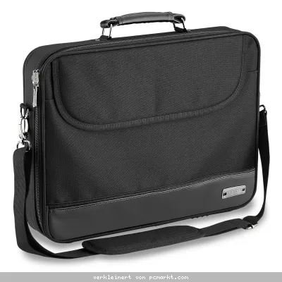 PEDEA Laptoptasche 15,6 Zoll (39,6 cm) BLACKLINE Notebook Umhängetasche mit Schultergurt, schwarz