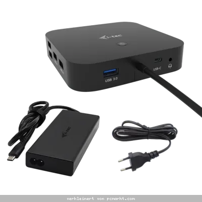 i-tec USB-C HDMI Dual DP Docking Station mit Power Delivery 100 W + i-tec Universal Charger 100 W