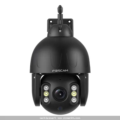 Foscam SD8P WLAN Überwachungskamera Schwarz 8MP (3840x2160), Dualband-WLAN, Schwenk- und Neigefunktion, 4x optischer Zoom