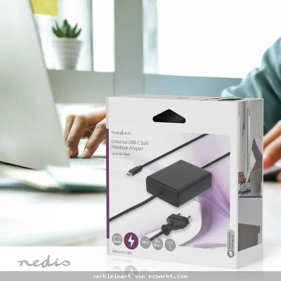 Nedis Notebook Adapter Netzteil | GaN | 45 W | |5 / 9 / 12 / 15 / 20 V DC | 2.25 / 2.33 / 2.92 / 3.0 A | Benutzt für: Notebook / Smartphone / Tablet |