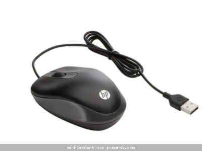 HP USB-Reisemaus Travel - optische Maus (kabelgebunden, 1000dpi, 2 Tasten, Linkshänder geeignet)