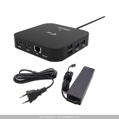 i-tec USB-C Dual HDMI Docking Station mit Power Delivery 100W, i-tec Universal Charger 100W