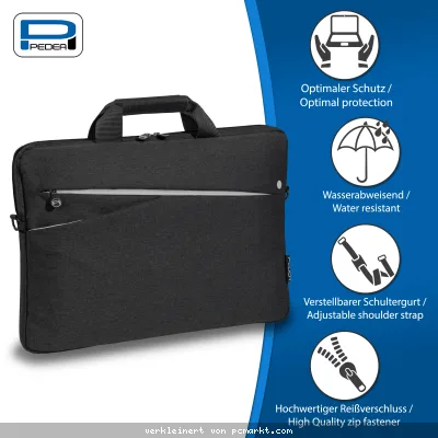 PEDEA Notebook Tasche "Fashion" für Geräte bis 13,3" (33,8cm) schwarz
