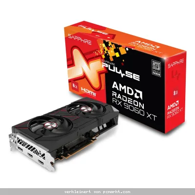 Sapphire Radeon RX 9060 XT 8GB PULSE Gaming OC 8GB GDDR6, 2x HDMI, 2x DP