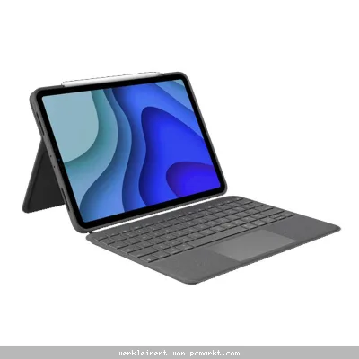 Logitech Folio Touch, Tastatur und Foliohülle mit Trackpad, Hintergrundbeleuchtet, QWERTZ-Layout, für iPad Air 4. und 5. Gen. und iPad Air 11" (M2, M3