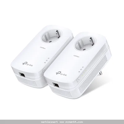 TP-Link AV1300 Gigabit Powerline Set mit Steckdosen 2 x Adpater, bis zu 1300 Mbit/s, 300m Reichweite