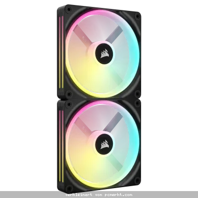 CORSAIR iCUE LINK QX140 RGB Black 2er-Pack | Gehäuselüfter