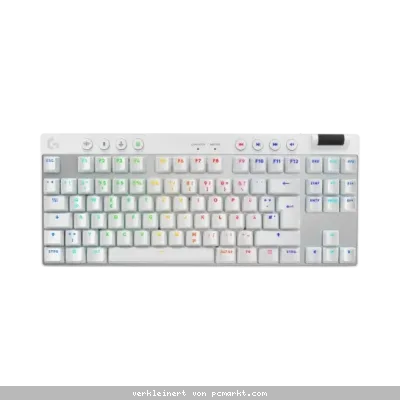Logitech Gaming PRO X TKL Gaming Tastatur kabellose Gaming Tastatur mit programmierbaren Tasten und RGB-Beleuchtung, weiß
