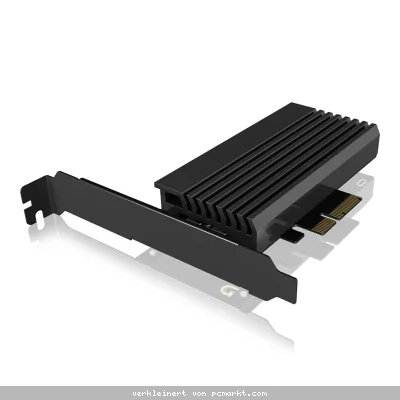 ICYBOX Konverter für 1x M.2 NVMe für PCIe x4 mit Aluminium Kühlkörper und LED Stripe