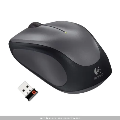 Logitech M235 kabellose optische Maus, dunkelgrau, Logitech Empfänger, bis 25m Reichweite