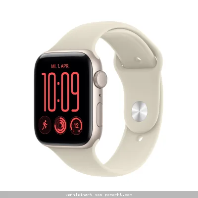 Apple Watch SE 3 44mm Polarstern Aluminium Case Polarstern Aluminium Case Sand Sport Band - S/M