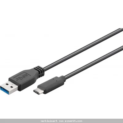 Goobay USB 3.0-Stecker (Typ A) > USB 3.1-Stecker (Typ C) [1m schwarz]