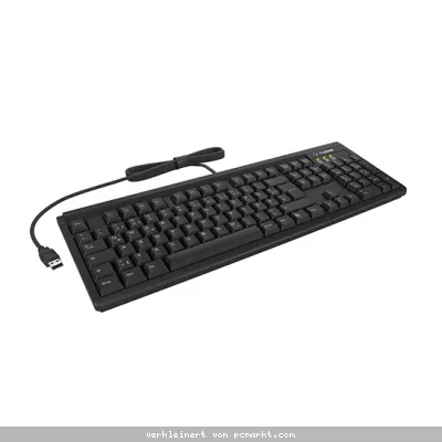 Keysonic Tastatur KSK-8008U-IP, Kabelgebunden Wasserdicht nach Schutzklasse IPX7, USB-A- und PS2-Anschluss, Membrantechnologie
