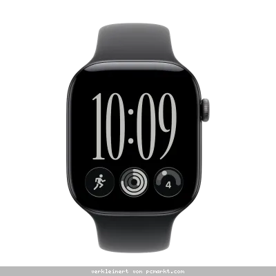 Apple Watch Series 12 Cellular 46mm - Schwarz Aluminium Case Schwarz Sport Band - M/L