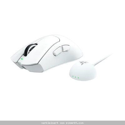 Razer Deathadder V4 Pro - Ultra leichte kabellose ergonomische E-Sport-Maus mit Focus Pro 45K Optical Sensor Gen-2, 56 Gramm Gewicht, weiß