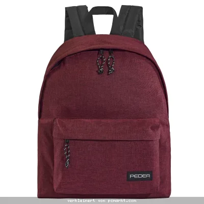 PEDEA Freizeit Rucksack "Style" Unisex Rucksack mit 24 L und Notebookfach bis 13,3 Zoll (33,8cm), rot