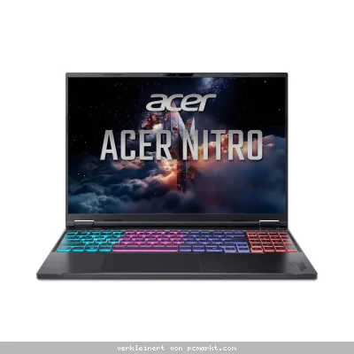 Acer Nitro 16 (AN16-A91-R9ZL) Gaming 16,0" WQXGA, 240Hz, Ryzen 9-9955HX3D, 32GB RAM, 1.000GB SSD, GeForce RTX5070Ti, Windows 11