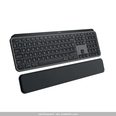Logitech MX Keys S Plus, Kabellose Tastatur Tastenbeleuchtung, incl. Logi Bolt USB-Empfänger und Palm Rest, Graphite