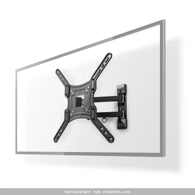 Nedis TV-Wandhalterung TVWM1530BK [23-55 Zoll, Vollbeweglich, Max. 30kg, 3 Drehpunkte, schwarz]