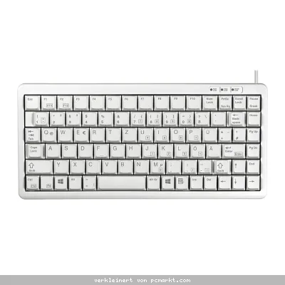 CHERRY Compact Keyboard G84-4100, kabelgebunden, USB- und PS/2 (über mitgeliefertem Adapter) -Anschluss, hellgrau