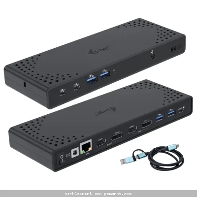 i-tec USB 3.0 / USB-C / Thunderbolt 3 Dual Display Docking Station Gen2 + Power Delivery 100W