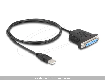 Delock Adapter USB 1.1 Stecker > 1 x Parallel DB25 Buchse