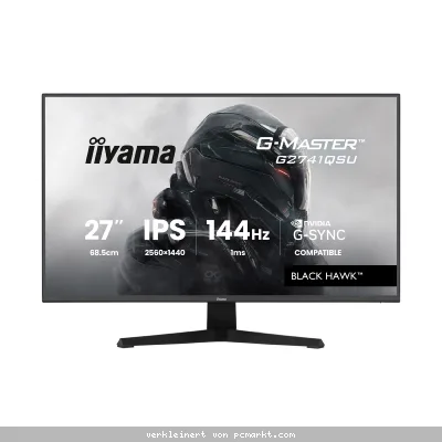 Iiyama G2741QSU-B1 Gaming Monitor 27? QHD IPS-Panel, 144 Hz, 1 ms MPRT, FreeSync und G-Sync kompatibel
