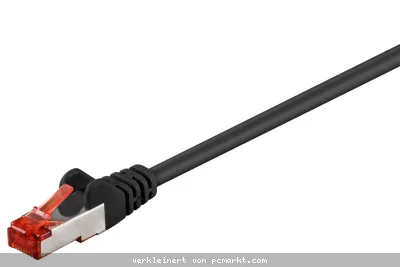 Goobay 50m CAT 6 Patchkabel, S/FTP (PiMF), Schwarz