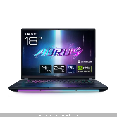 GIGABYTE AORUS MASTER 18 BYHC5DED65SP - 18" QHD+ MiniLED 240 Hz Display, Intel Core Ultra 9 275HX, 32GB RAM, 2TB SSD, NVIDIA GeForce RTX 5080, Windows