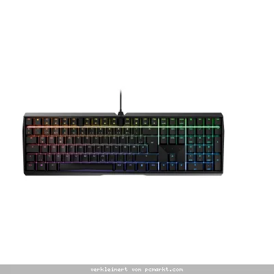 CHERRY MX 3.0S RGB, CHERRY MX-Silent Red-Switches - schwarz, mechanische Gamingtastatur, Kabelgebunden, RGB-Beleuchtung, Aluminium-Gehäuse