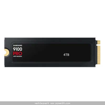 Samsung 9100 PRO Heatsink SSD 4TB M.2 PCIe Gen5 NVMe Internes Solid-State-Module mit Kühlkörper