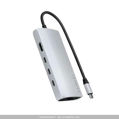 Satechi USB-C Multiport Adapter 8K with Ethernet V3 silver