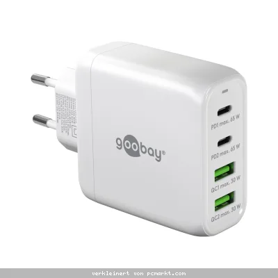Goobay USB-C™ PD GaN Multiport-Schnellladegerät (68 W) weiß