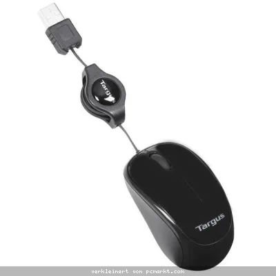 Targus Compact Blue-Trace Maus schwarz, USB-Anschluss