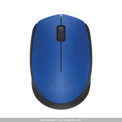 Logitech M171 kabellose, komfortable optische Maus, blau mit langer Lebensdauer, für Links- und Rechtshänder