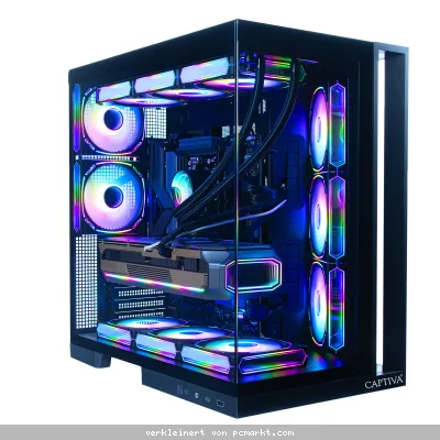 Captiva PC Highend Gaming R99-515 AMD Ryzen 7 9800X3D, 64GB DDR5 RAM, 2TB M.2 SSD, NVIDIA GeForce RTX 5080 (16GB GDDR7), X870, Windows 11 Home