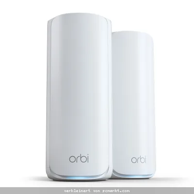 NETGEAR Orbi 770 Serie WiFi 7 Mesh-System 2er-Pack WLAN BE10800 Triband, 5x 2.5G LAN, 1x 2.5G WAN, Abdeckung bis zu 360 m²