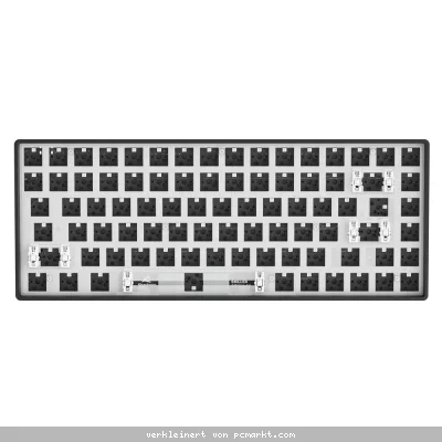 Sharkoon SKILLER SGK50 S3 Barebone Gaming Tastatur - komplett personalisierbare Gaming Tastatur im 75% Layout, Hot-Swap, RGB-Beleuchtung, QWERTZ-Layou
