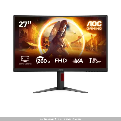 AOC C27G4Z2 27 Zoll - Curved Gaming Monitor Fast VA, FHD, 260 Hz, 1 ms GtG, 2x HDMI, DP