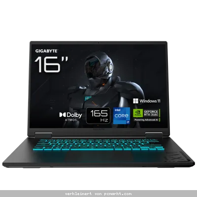 GIGABYTE GAMING A16 CTHI3DE894SH - 16" FHD+ 165 Hz Display, Intel Core i7-13620H, 16GB RAM, 1TB SSD, NVIDIA GeForce RTX 5050, Windows 11 Home