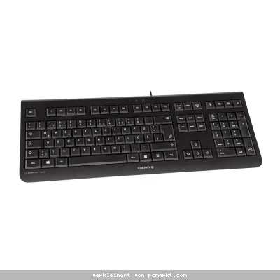 CHERRY KC 1000 Tastatur Schwarz ultraflach, USB, kabelgebunden, Office Keyboard