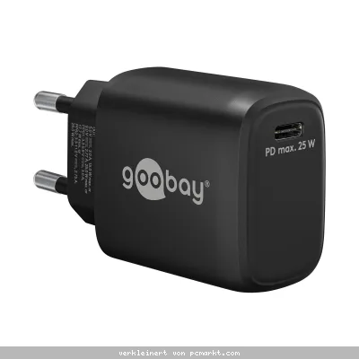 Goobay USB-C™ PD Schnellladegerät (25 W) schwarz