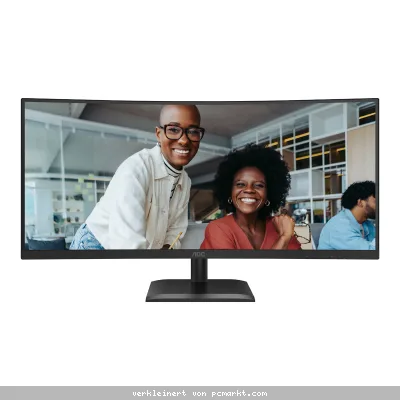 AOC CU34E4CW Curved Office Monitor 34 Zoll WQHD , höhenverstellbar, Lautsprecher, Webcam, schwarz